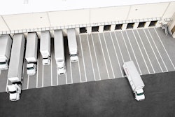 trucks at a warehouse