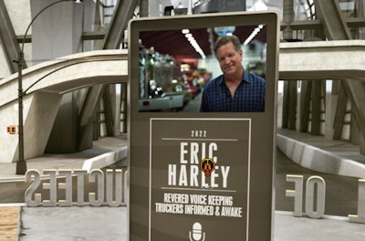Eric Harley inside the virtual-reality Howes Hall of Fame