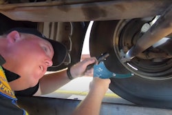 Bobby Simmons, a former truck mechanic turned truck inspector at Florida Highway Patrol, shows how a chamber mate helps determine chamber size.