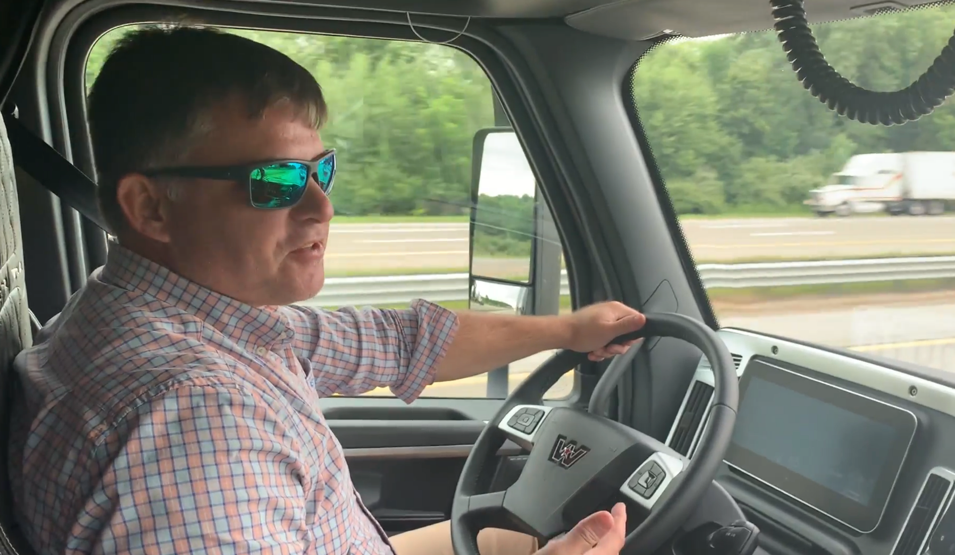 Jason Cannon driving the new western star 57X