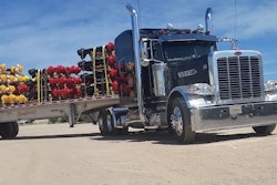 Noble Trucking truck and flatbed trailer