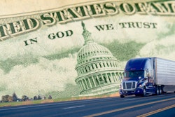 semi truck and money