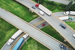 Trucks and cars on the Interstate