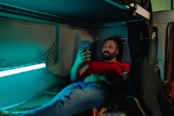 truck driver in a sleeper berth
