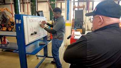 NVI diesel tech student learning