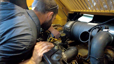 NVI diesel technician student