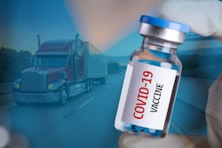 COVID vaccine with truck