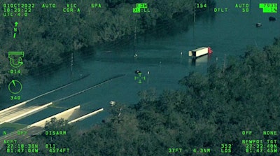 Florida highway flooded Hurricane Ian