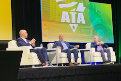 Pictured are Andrew Boyle, co-president of Boyle Transportation and American Trucking Associations Vice Chairman; Bob Costello American Trucking Associations chief economist and senior vice president; and MUFG Securities Americas Managing Director, Global Head of Investment Banking Capital Markets Strategy, Tom Joyce.