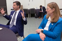 U.S. Transportation Secretary Pete Buttigieg and FMCSA Admin Robin Hutcheson