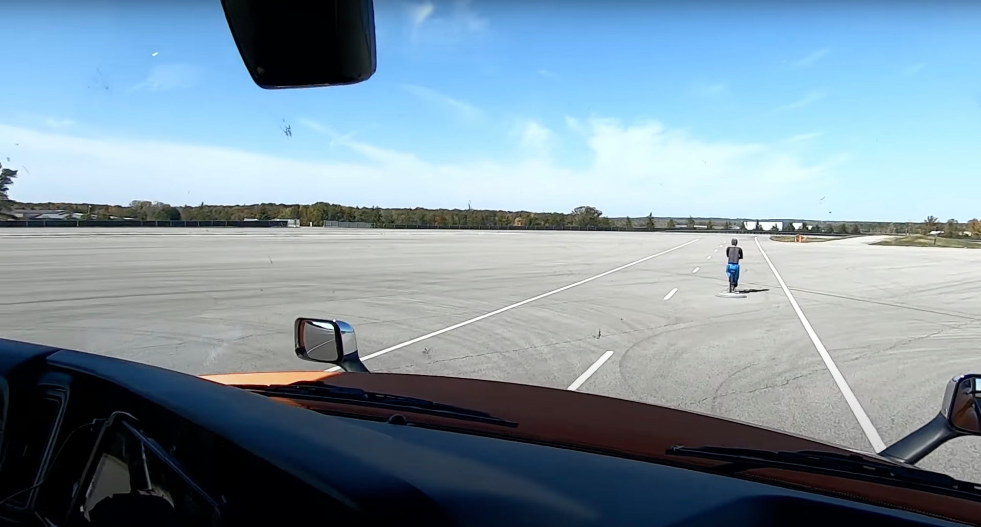 dash view from truck