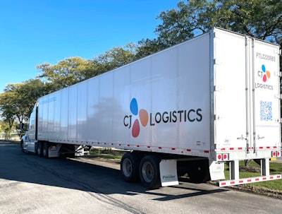 CJ Logistics truck and trailer