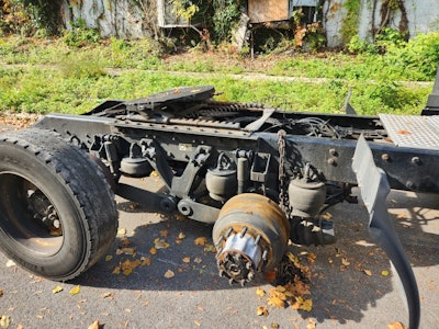 stripped truck frame