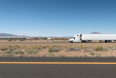 truck and a train