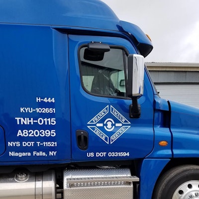 Frank's Vacuum Truck Service semi