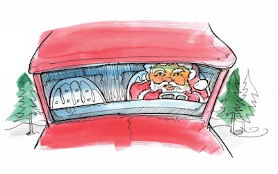 How Chris and his trucks saved Christmas illustration