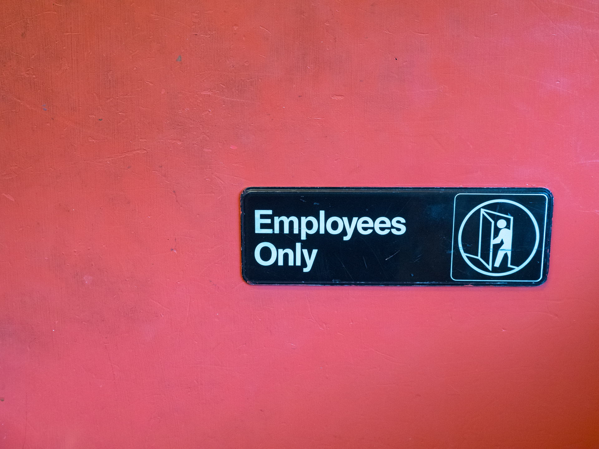 Employee Only sign