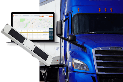 Swift truck with SkyBitz Kinnect trailer tracking device