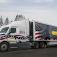 J.B. Hunt Wreaths Across America trucks