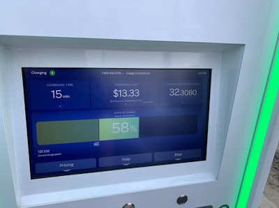 Ford F-150 Lightning during charging