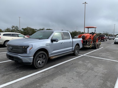 Ford F-150 Lightning towing range Florida