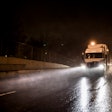 18 wheeler in a storm