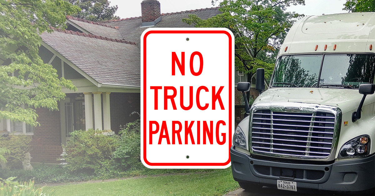 no truck parking at home
