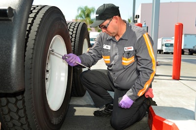 Ryder tech inflating tire