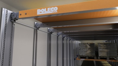 The system can lift itself, unassisted, back to its ceiling storage position, and unlike other captive decking systems, its beams won’t inadvertently fall.