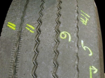 Tire thrust/scrub angle wear