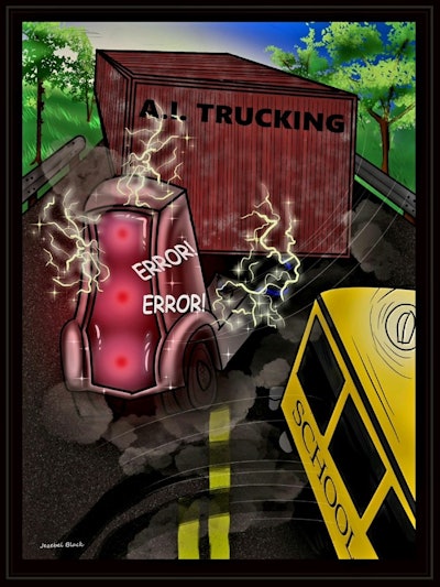 AI trucking illustration