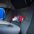 truck driver asleep in the bunk