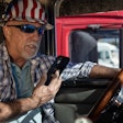 truck driver talking on the phone