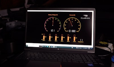 Clarios Smart AGM battery monitoring screen