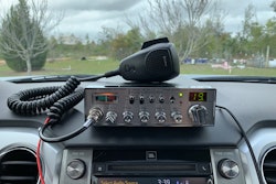 The Cobra 19 LTD Classic AM/FM mounted on the dash of the author's 2014 Toyota Tundra.