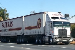 cabover with a bull bar