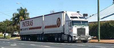 cabover with a bull bar