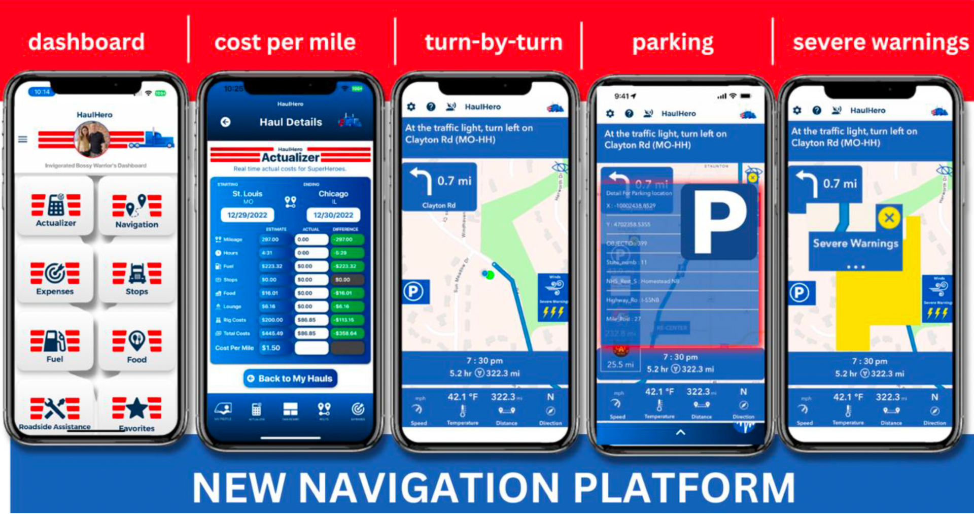 Haul Hero navigation
