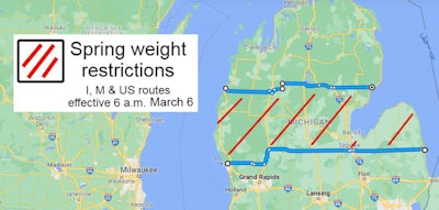 Michigan spring weight restrictions