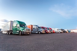 parked semi-trucks