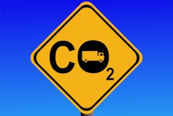 Roadside sign for CO2 emissions