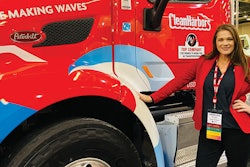 Angelika Mangino in front of truck