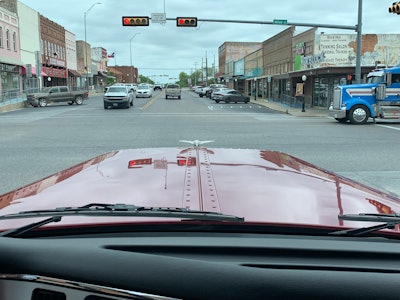 Looking down the hood of Peterbilt's Model 589