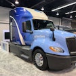 ClearFlame display at the 2023 Advanced Clean Transportation Expo in Anaheim, Calif.