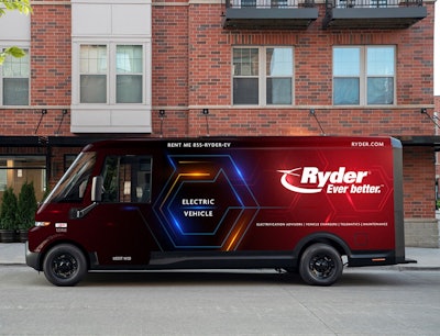 RyderElectric+ will largely focus on light and medium-duty EVs like GM's all-electric BrightDrop van shown above.