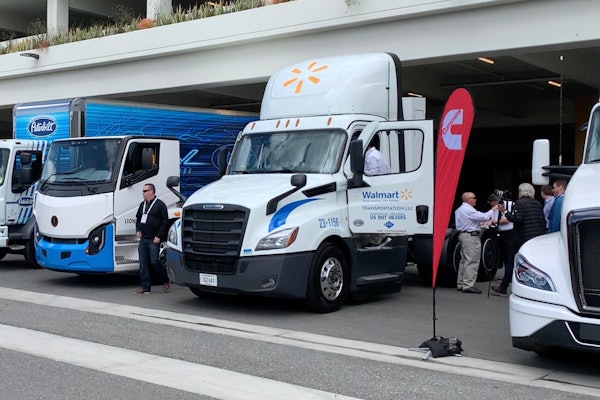 Unlike other trucks in ACT Expo's Ride and Drive, Walmart did not haul its truck to last week's event but instead was able to drive the truck with Cummins new X15N natural gas engine from Indiana to Anaheim, California thanks to access to compressed natural gas stations along the way. 'That says a lot,' said Cummins manager of global regulatory affairs Tom Swenson.