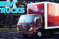 Red Rizon electric truck with new trucks text