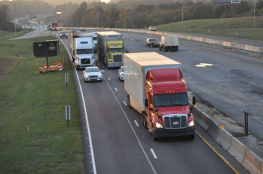 trucks on highway