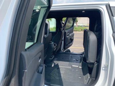 EV Silverado rear floor space