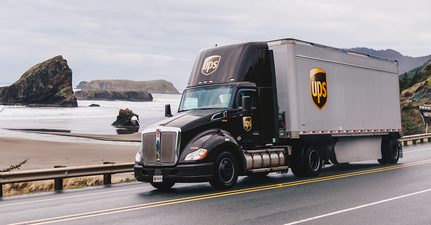 UPS semi truck